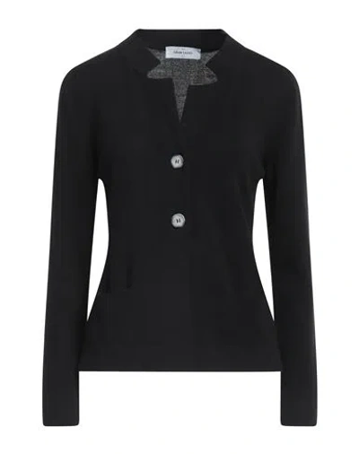 Gran Sasso Woman Cardigan Black Size 6 Virgin Wool, Viscose, Cashmere