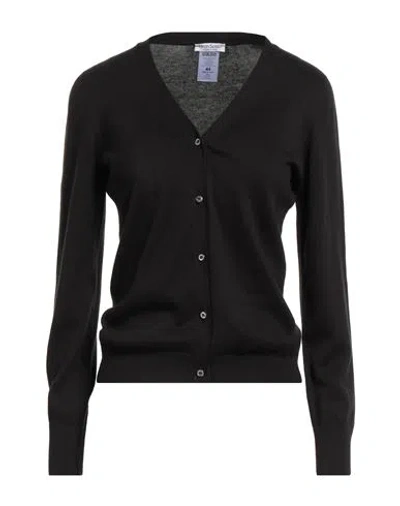 Gran Sasso Woman Cardigan Black Size 16 Cotton