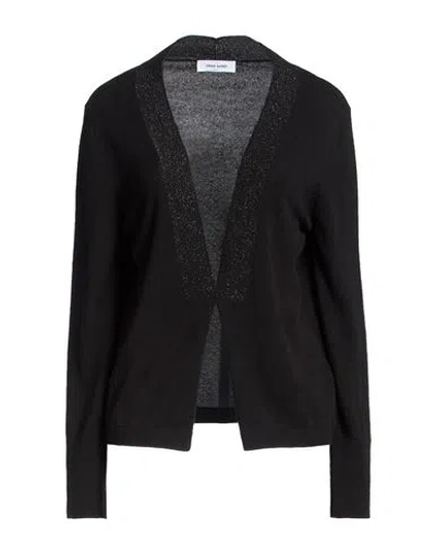 Gran Sasso Woman Cardigan Black Size 6 Virgin Wool, Viscose, Cashmere, Polyester, Metallic Fiber