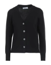 Gran Sasso Woman Cardigan Black Size 8 Virgin Wool