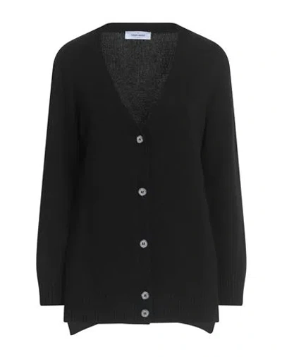 Gran Sasso Woman Cardigan Black Size 8 Virgin Wool, Viscose, Cashmere