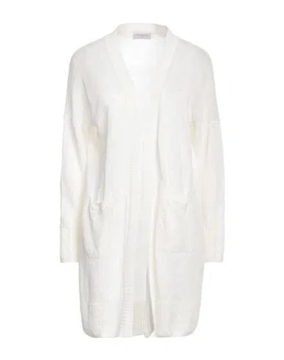 Gran Sasso Woman Cardigan Cream Size 8 Linen In White