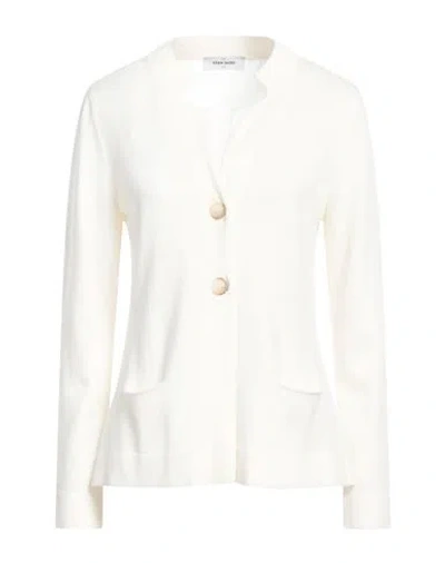 Gran Sasso Woman Cardigan Ivory Size 6 Virgin Wool, Viscose, Cashmere