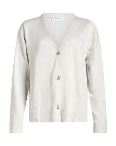Gran Sasso Woman Cardigan Light Grey Size 6 Cotton In Gray