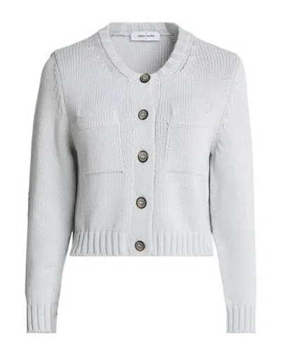 Gran Sasso Woman Cardigan Light Grey Size 6 Cotton In Blue