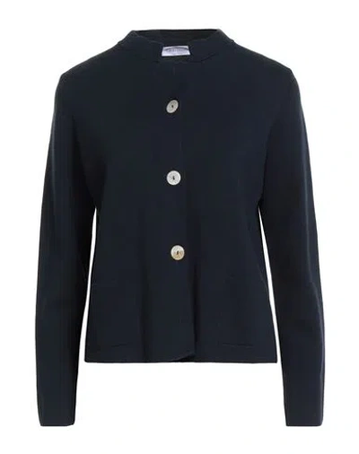 Gran Sasso Woman Cardigan Midnight Blue Size 12 Cotton
