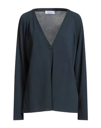 Gran Sasso Woman Cardigan Midnight Blue Size 16 Viscose, Polyamide