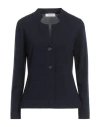 Gran Sasso Woman Cardigan Black Size 6 Virgin Wool, Viscose, Cashmere In Blue