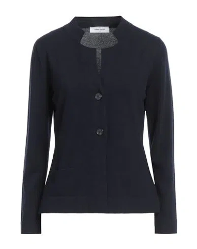 GRAN SASSO GRAN SASSO WOMAN CARDIGAN MIDNIGHT BLUE SIZE 6 VIRGIN WOOL, VISCOSE, CASHMERE