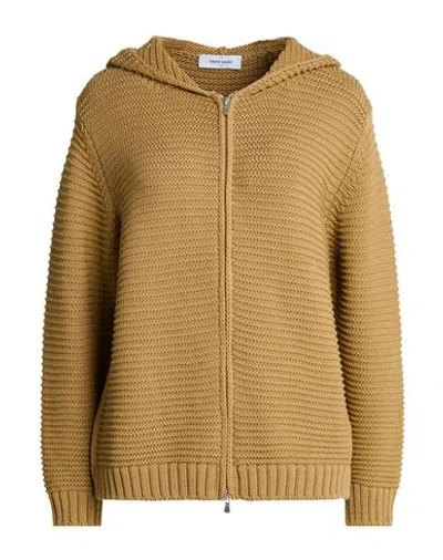 Gran Sasso Woman Cardigan Mustard Size 10 Cotton, Polyamide In Yellow