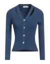 Gran Sasso Woman Cardigan Navy Size 6 Viscose, Polyester In Navy