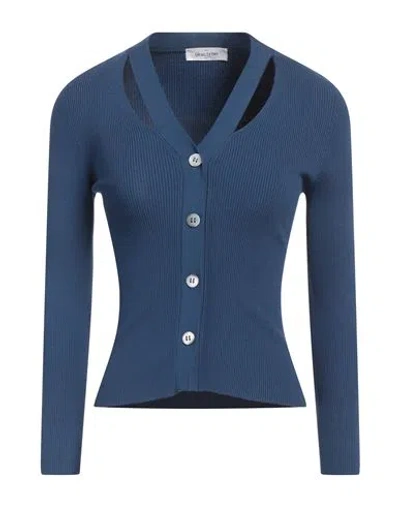 Gran Sasso Woman Cardigan Navy Size 6 Viscose, Polyester