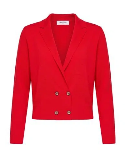 Gran Sasso Woman Cardigan Red Size 6 Virgin Wool