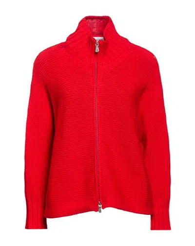 Gran Sasso Woman Cardigan Red Size S Virgin Wool In Pink