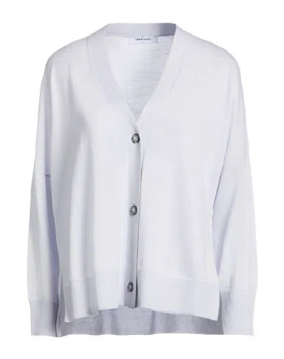 Gran Sasso Woman Cardigan Sky Blue Size 6 Virgin Wool