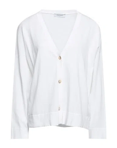 Gran Sasso Woman Cardigan White Size 12 Cotton
