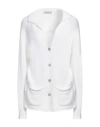 Gran Sasso Woman Cardigan White Size 12 Cotton