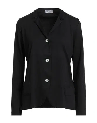 Gran Sasso Woman Jacket Black Size 14 Cotton, Lycra