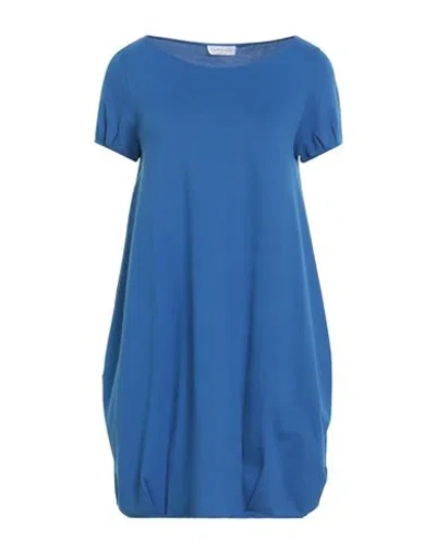 Gran Sasso Woman Mini Dress Blue Size 10 Cotton, Elastane