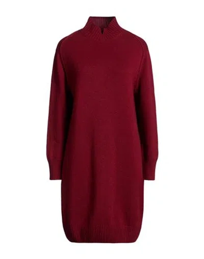Gran Sasso Woman Mini Dress Brick Size 8 Virgin Wool, Viscose, Cashmere In Red