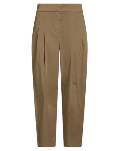 Gran Sasso Woman Pants Khaki Size 6 Cotton, Elastane In Neutral