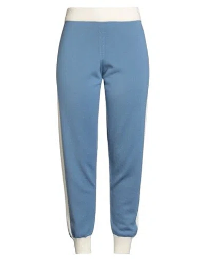 Gran Sasso Woman Pants Light Blue Size 14 Virgin Wool, Viscose, Cashmere