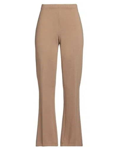 Gran Sasso Woman Pants Sand Size 8 Virgin Wool In Brown