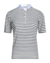 Gran Sasso Woman Polo Shirt Midnight Blue Size 8 Viscose, Elastane