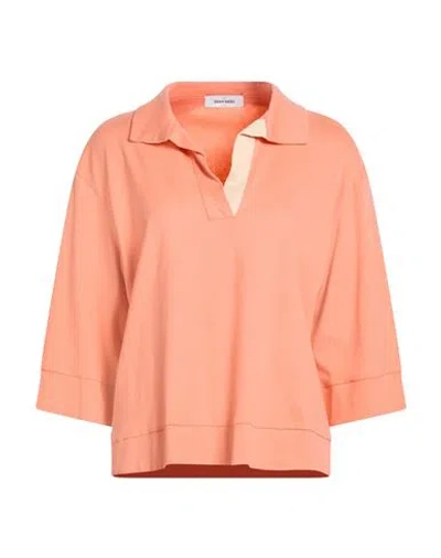 Gran Sasso Woman Polo Shirt Salmon Pink Size 8 Cotton In Orange