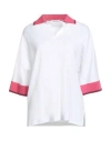 Gran Sasso Woman Polo Shirt White Size 16 Cotton In White