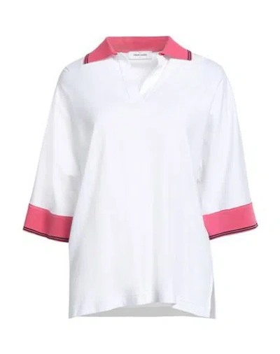 Gran Sasso Woman Polo Shirt White Size 16 Cotton
