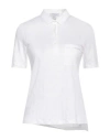 GRAN SASSO GRAN SASSO WOMAN POLO SHIRT WHITE SIZE 6 LINEN