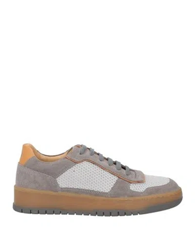 Gran Sasso Woman Sneakers Grey Size 7 Leather, Polyester In Gray