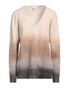 Gran Sasso Woman Sweater Beige Size 10 Alpaca Wool, Polyamide, Virgin Wool In Beige