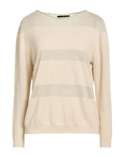 Gran Sasso Woman Sweater Beige Size 6 Cashmere, Viscose, Polyester, Metallic Fiber In Neutral