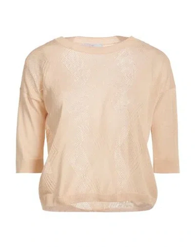 Gran Sasso Woman Sweater Beige Size 6 Viscose, Polyester In Pink