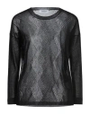 Gran Sasso Woman Sweater Black Size 8 Viscose, Polyester In Black