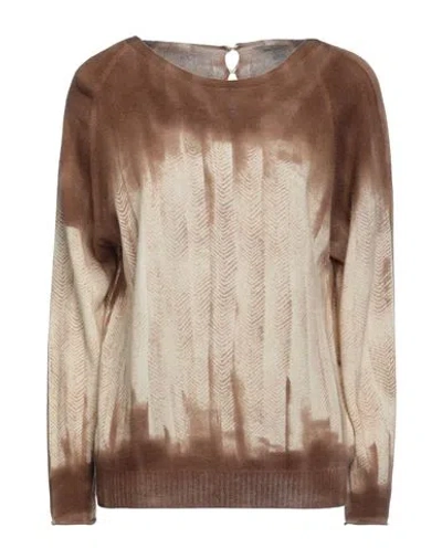 Gran Sasso Woman Sweater Brown Size 10 Cashmere