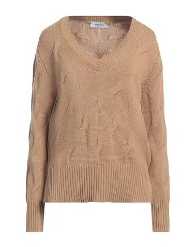Gran Sasso Woman Sweater Camel Size 10 Virgin Wool, Viscose, Cashmere In Beige