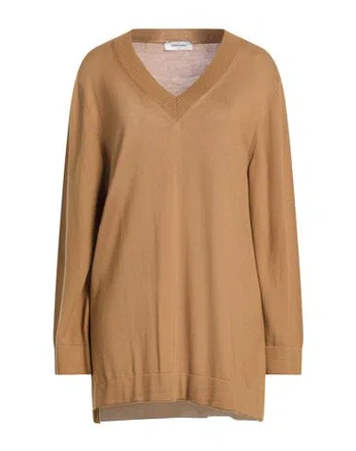 Gran Sasso Woman Sweater Camel Size 12 Virgin Wool In Sand