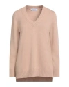 Gran Sasso Woman Sweater Camel Size 14 Virgin Wool, Viscose, Cashmere