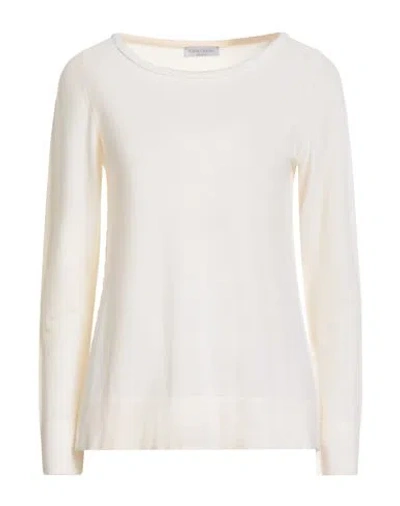 Gran Sasso Woman Sweater Cream Size 6 Virgin Wool In White