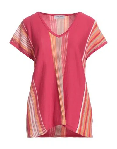 Gran Sasso Woman Sweater Fuchsia Size 16 Cotton In Pink