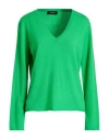 Gran Sasso Woman Sweater Green Size 8 Cashmere In Green
