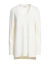 Gran Sasso Woman Sweater Ivory Size 10 Virgin Wool, Viscose, Cashmere In Neutral