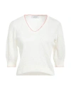 Gran Sasso Woman Sweater Ivory Size 8 Linen In White