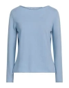 Gran Sasso Woman Sweater Light Blue Size 8 Virgin Wool, Viscose, Cashmere