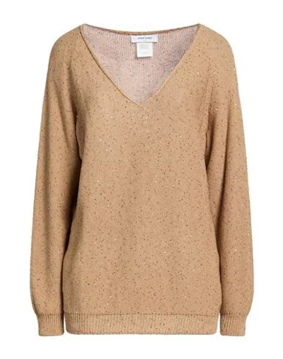 Gran Sasso Woman Sweater Light Brown Size 10 Cotton, Polyester
