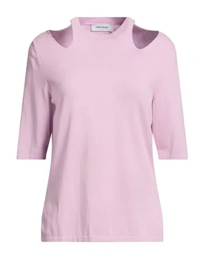 Gran Sasso Woman Sweater Lilac Size 2 Viscose, Polyester In Purple