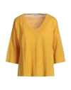 Gran Sasso Woman Sweater Marigold Size 8 Cotton In Yellow